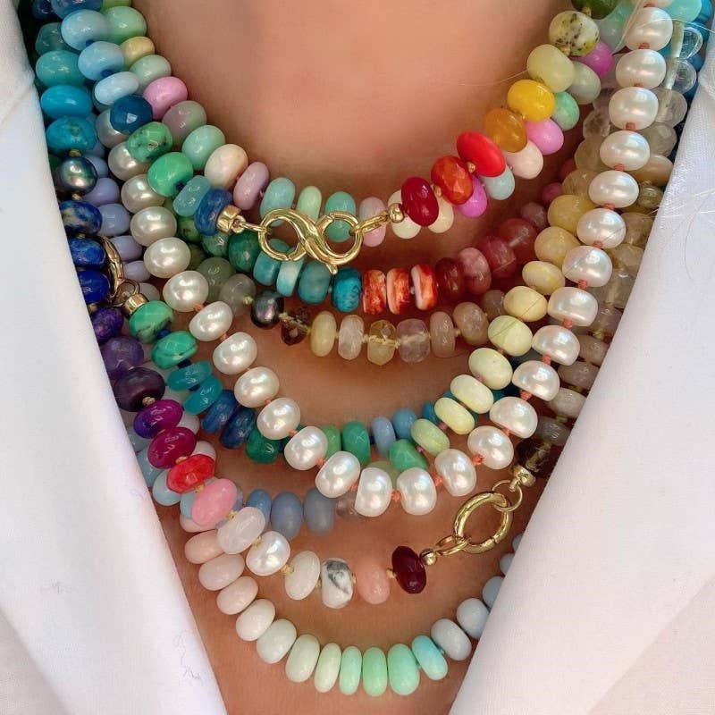 Natural Stone Mixed Bead Necklace