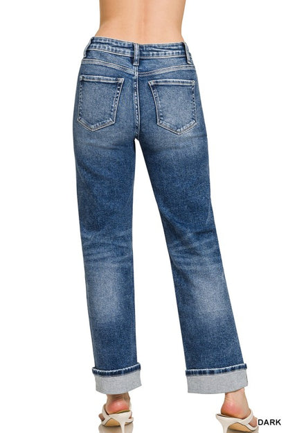 Blue jeans on a white background